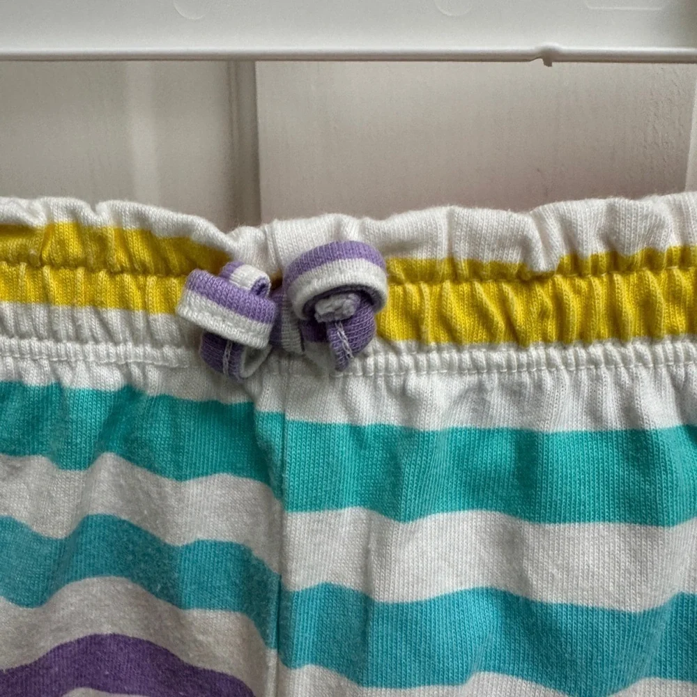 The Children's Place 18-24M Girls Rainbow Striped Soft Shorts